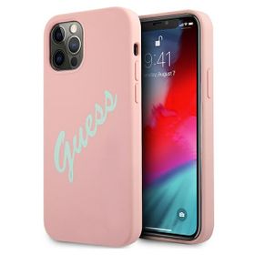 Guess GUHCP12MLSVSPG iPhone 12/12 Pro6,1" różowo zielony/green pink hardcase Silicone Vintage