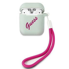 Guess GUACA2LSVSBF AirPods 1/2 coverniebieski fuksja/blue fuschia Silicone Vintage