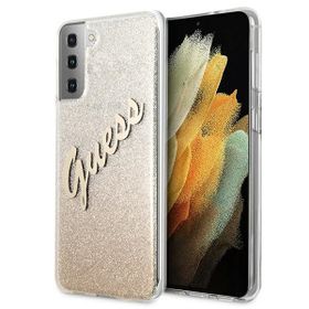 Guess GUHCS21SPCUGLSGO S21 G991złoty/gold hardcase Glitter Gradient Script