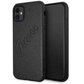 Guess GUHCN61RSAVSBK iPhone 11 6,1" / Xrczarny/black hardcase Saffiano Vintage Script