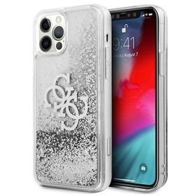 Guess GUHCP12MLG4GSI iPhone 12/12 Pro6,1" srebrny/silver hardcase 4G Big Liquid Glitter