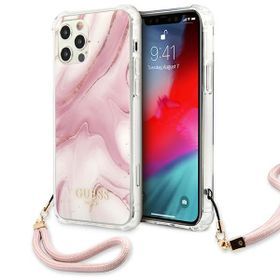 Guess GUHCP12LKSMAPI iPhone 12 Pro Max6,7" różowy/pink hardcase Marble Collection