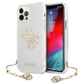 Guess GUHCP12LKS4GGO iPhone 12 Pro Max6,7" Transparent hardcase 4G Gold Charms Collection