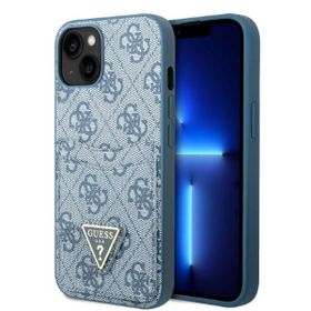 Guess GUHCP13MP4TPB iPhone 13 / 14 / 15 6.1" niebieski/blue hardcase 4G Triangle Logo Cardslot