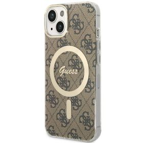Guess GUHMP14MH4STW iPhone 14 Plus/ 15 Plus 6.7" brązowy/brown hardcase 4G MagSafe