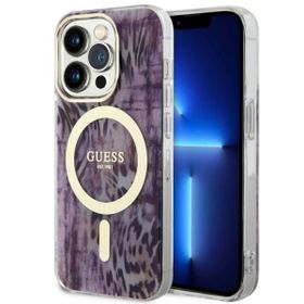 Guess GUHMP14XHLEOPWP iPhone 14 Pro Max6.7" różowy/pink hardcase Leopard MagSafe