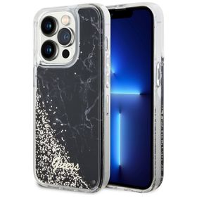 Guess GUHCP14LLCSGSGK iPhone 14 Pro 6.1"czarny/black hardcase Liquid Glitter Marble