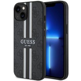 Guess GUHMP14SP4RPSK iPhone 14 / 15 / 13 6.1" czarny/black hardcase 4G Printed Stripes MagSafe