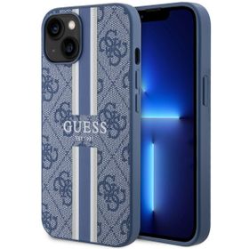 Guess GUHMP14SP4RPSB iPhone 14 / 15 / 136.1" niebieski/blue hardcase 4G Printed Stripes MagSafe