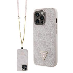 Guess GUHCP13LP4TDSCPP iPhone 13 Pro /13 6.1" różowy/pink hardcase Crossbody 4G Metal Logo
