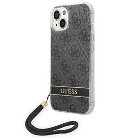 Guess GUOHCP14SH4STK iPhone 14 / 15 / 136.1" czarny/black hardcase 4G Print Strap
