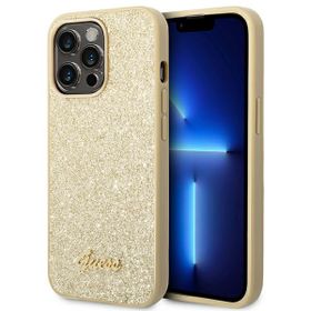 Guess GUHCP14XHGGSHD iPhone 14 Pro Max6,7" złoty/gold hard case Glitter Script