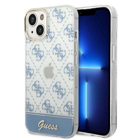 Guess GUHCP14SHG4MHB iPhone 14 / 15 / 136.1" niebieski/blue hardcase 4G Pattern Script