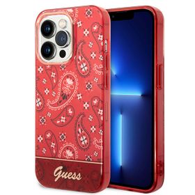 Guess GUHCP14LHGBNHR iPhone 14 Pro 6,1" czerwony/red hardcase Bandana Paisley