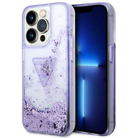 Guess GUHCP14LLFCTPU iPhone 14 Pro 6,1" fioletowy/purple hardcase Liquid Glitter Palm Collection