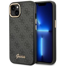 Guess GUHCP14MHG4SHK iPhone 14 Plus / 15 Plus 6.7" czarny/black hard case 4G Vintage Gold Logo