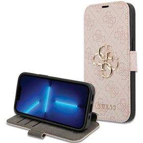 Guess GUBKP15S4GMGPI iPhone 15 / 14 / 136.1" różowy/pink book 4G Metal Logo