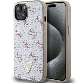Guess GUHCP15SPG4GPH iPhone 15 / 14 / 136.1" biały/white hardcase 4G Triangle Metal Logo