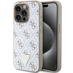 Guess GUHCP15XPG4GPH iPhone 15 Pro Max6.7" biały/white hardcase 4G Triangle Metal Logo