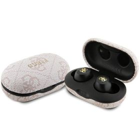Guess słuchawki Bluetooth GUTWSP4EGPTWS + stacja dokująca ENC różowy/pink 4G Metal
