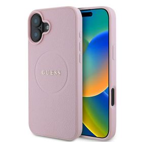 Guess GUHMP16MPGHSMMP iPhone 16 Plus6.7" różowy/pink hardcase Grained Ring MagSafe
