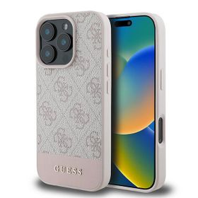 Guess GUHCP16XG4GLPI iPhone 16 Pro Max 6.9" różowy/pink hardcase 4G Bottom Stripe