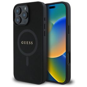 Guess GUHMP16XPSAHMCK iPhone 16 Pro Max 6.9" czarny/black hardcase Saffiano Classic Logo MagSafe