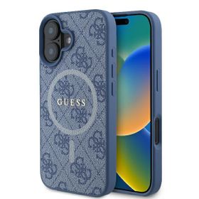 Guess GUHMP16SG4GFRB iPhone 16 niebieski/blue hardcase 4G Ring Classic Logo MagSafe