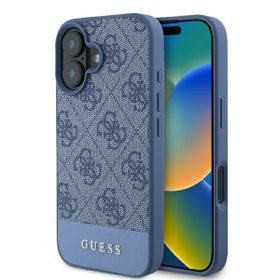 Guess GUHCP16SG4GLBL iPhone 16 niebieski/blue hardcase 4G Bottom Stripe