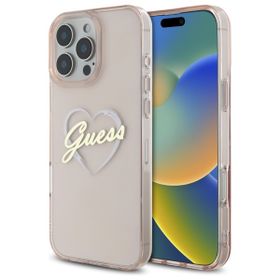 Guess GUHCP16XHCHGSPP iPhone 16 Pro Max 6.9" różowy/pink hardcase IML Heart