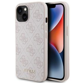 Guess GUHCP15MG4GFPI iPhone 15 Plus / 14 Plus 6.7" różowy/pink hard case 4G Metal Gold Logo