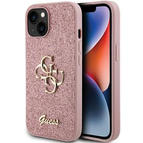 Guess GUHCP15MHG4SGP iPhone 15 Plus / 14 Plus 6.7" różowy/pink hardcase Glitter Script Big 4G