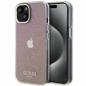 Guess GUHCP15SHDECMP iPhone 15 / 14 / 13 6.1" różowy/pink hardcase IML Faceted Mirror Disco Iridescent