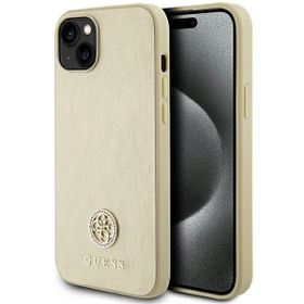 Guess GUHCP15MPS4DGPD iPhone 15 Plus / 14 Plus 6.7" złoty/gold hardcase Strass Metal Logo