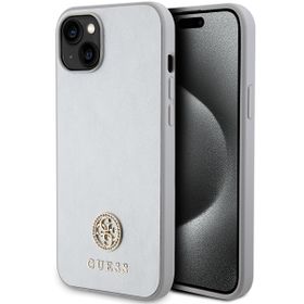 Guess GUHCP15SPS4DGPS iPhone 15 / 14 / 13 6.1" srebrny/silver hardcase Strass Metal Logo