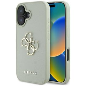 Etui Guess Grained Big 4G Logo Small Classic Logo do iPhone 16 zielony