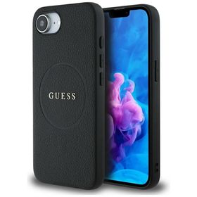 Etui Guess Grained Ring MagSafe do       iPhone 16e / 17e czarny