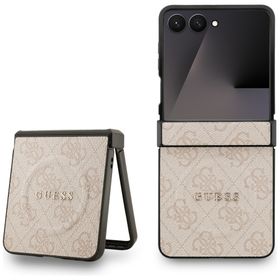 Etui Guess 4G Classic MagSafe do Samsung Galaxy Z Flip7 różowy