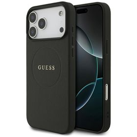 Etui Guess Grained Ring MagSafe do       iPhone 17 Pro Max czarny