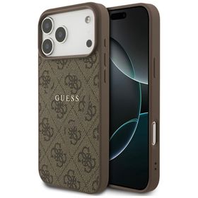 Etui Guess 4G Ring Classic Logo MagSafe  do iPhone 17 Pro Max brązowy
