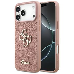 Etui Guess Fixed Glitter Big 4G do iPhone 17 Pro Max różowy