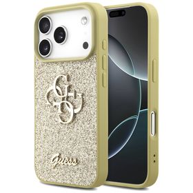 Etui Guess Fixed Glitter Big 4G do       iPhone 17 Pro złoty