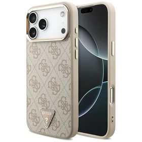 Etui Guess 4G Triangle Logo MagSafe do iPhone 17 Pro Max różowy złoty