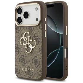 Etui Guess 4G Big 4G Classic Logo do iPhone 17 Pro Max brązowy złoty