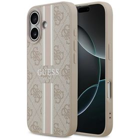 Etui Guess 4G Printed Stripes MagSafe do iPhone 17 różowy