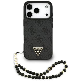 Etui Guess 4G Strap Triangle Logo        MagSafe do iPhone 17 Pro czarny