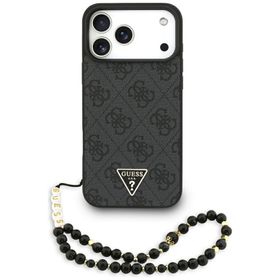 Etui Guess 4G Strap Triangle Logo        MagSafe do iPhone 17 Pro Max czarny