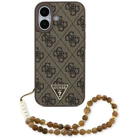 Etui Guess 4G Strap Triangle Logo        MagSafe do iPhone 17 brązowy