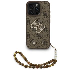 Etui Guess 4G Strap 4G Classic Logo do   iPhone 16 Pro brązowy