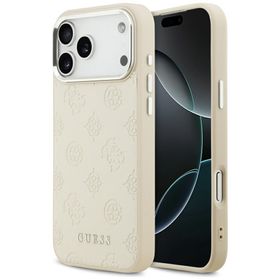 Etui Guess Peony Hot Stamp Script        MagSafe do iPhone 17 Pro Max beżowy
